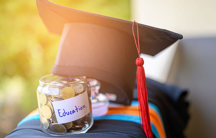 graduation cap and education fund