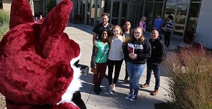 Students with Sly Fox
